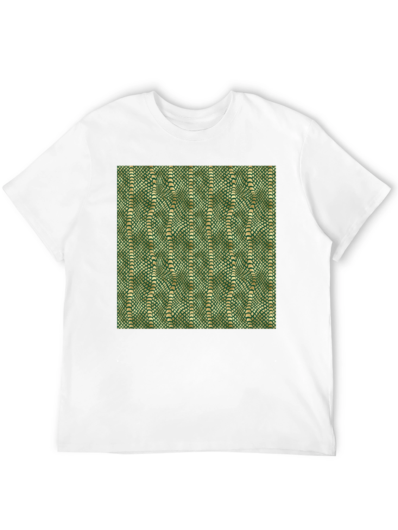Green Snake Skin Pattern Graphic T-Shirt