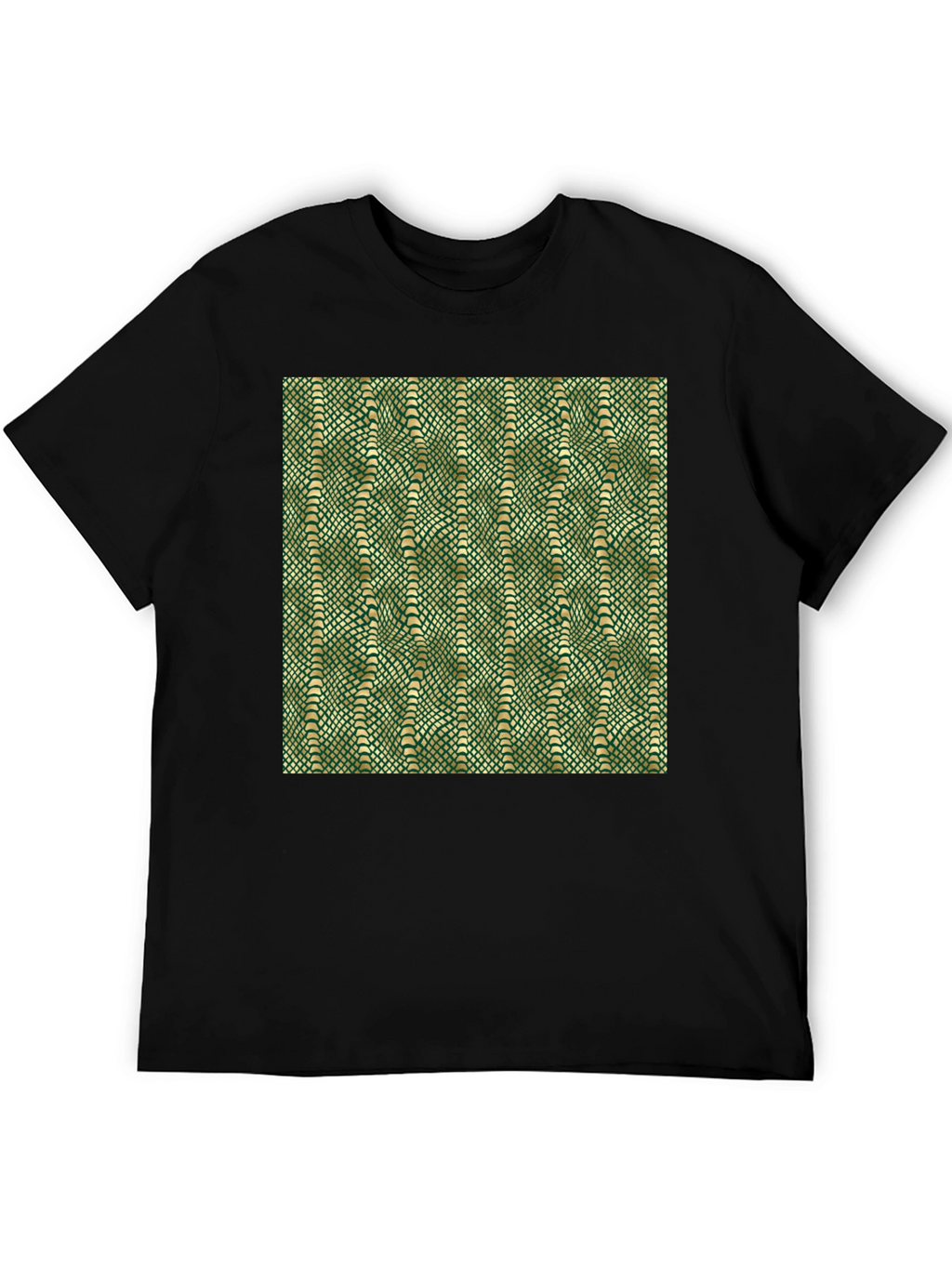 Green Snake Skin Pattern Graphic T-Shirt