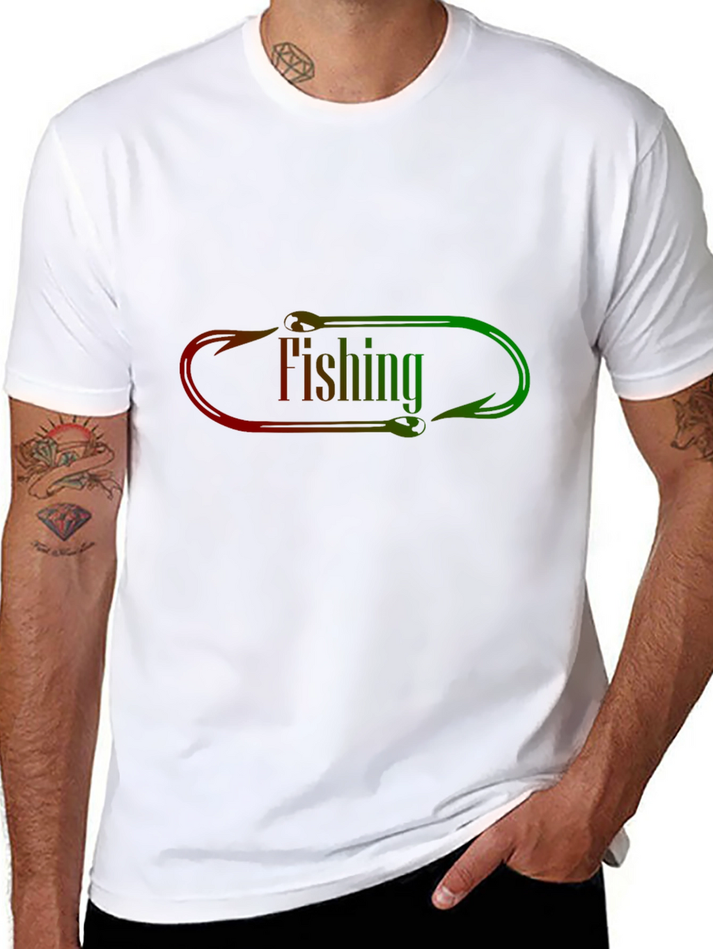 Fishing Hook Graphic T-Shirt