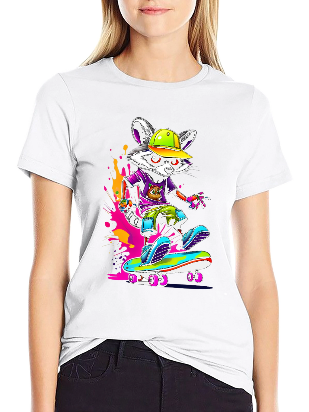 Skateboarding Mouse Graphic Tee