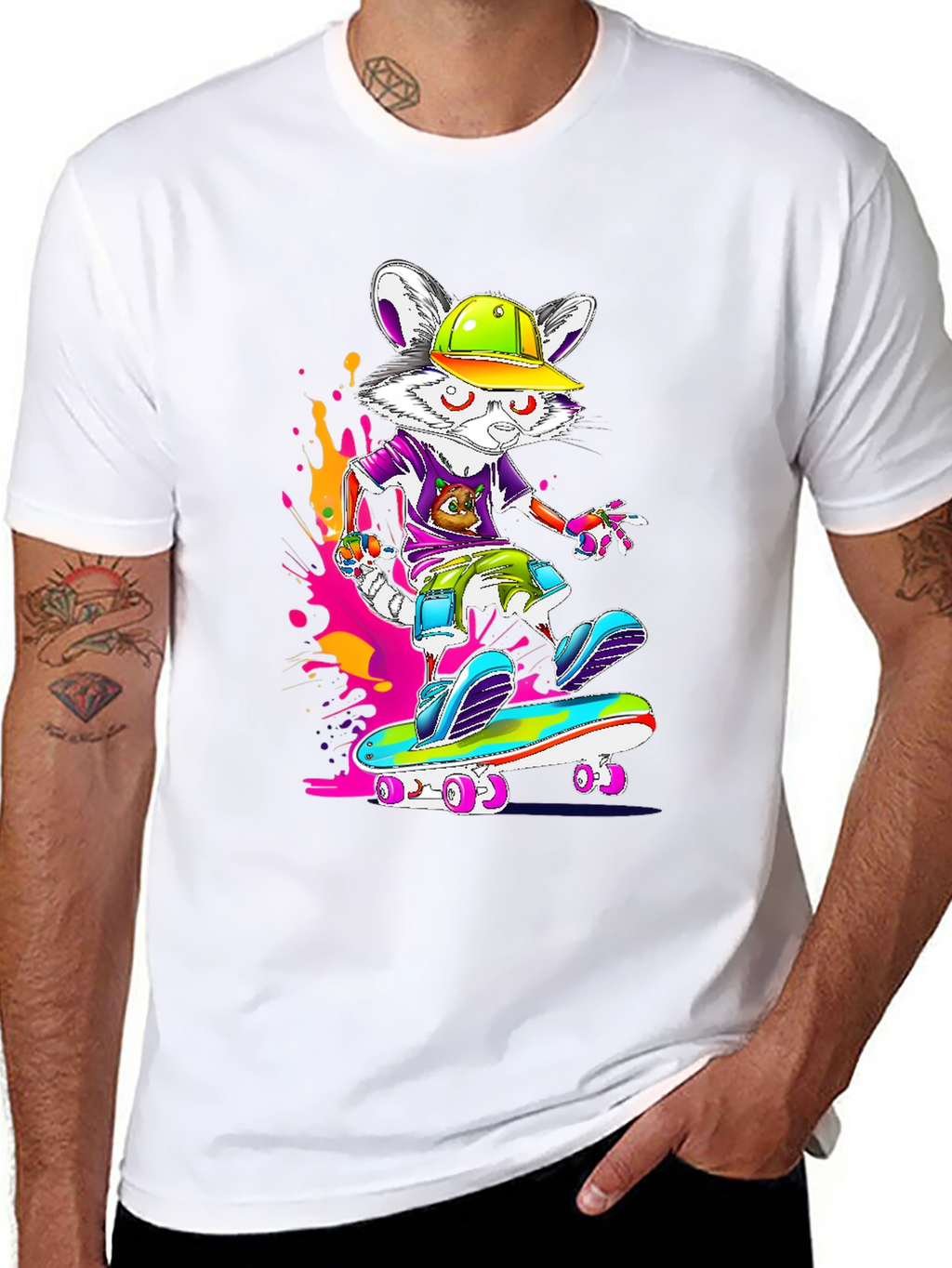 Skateboarding Mouse Graphic Tee