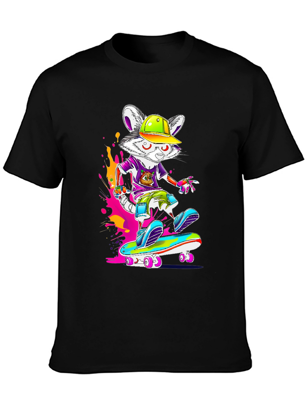 Skateboarding Mouse Graphic Tee