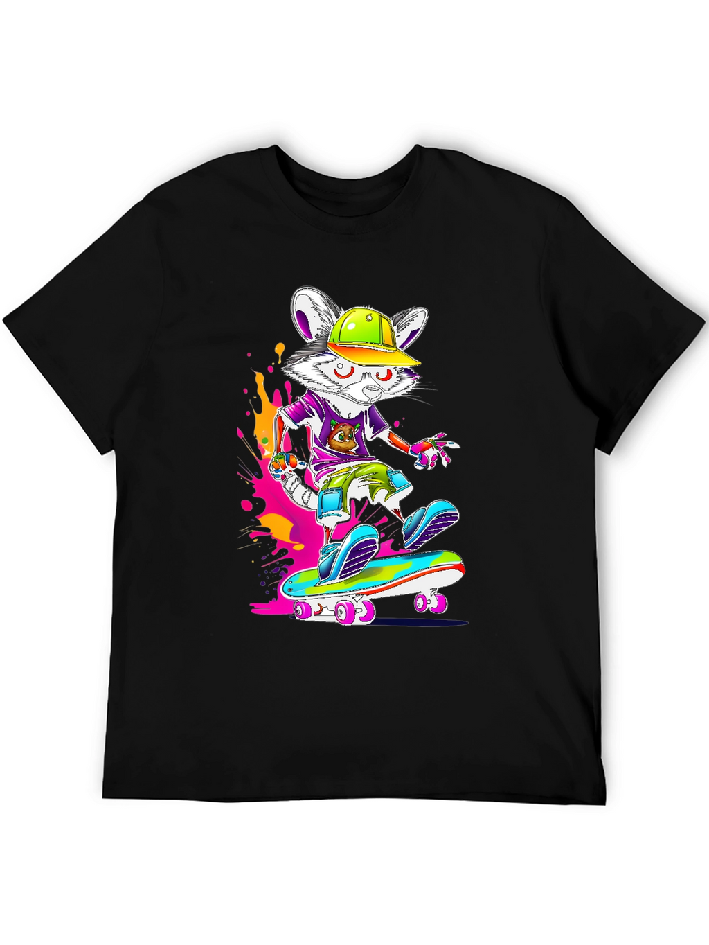 Skateboarding Mouse Graphic Tee