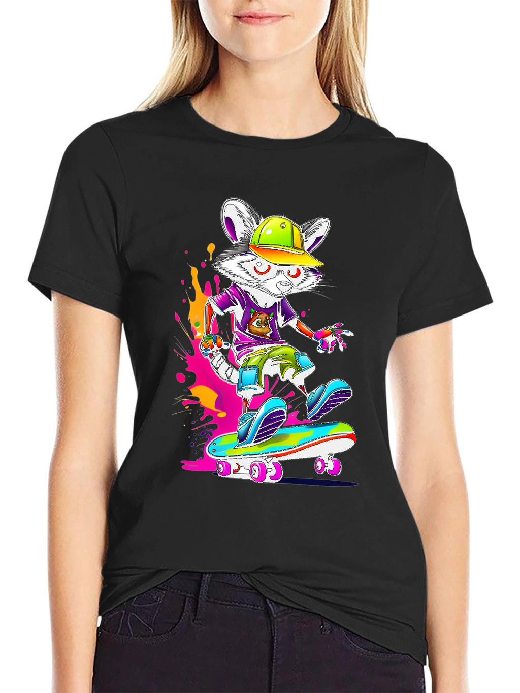 Skateboarding Mouse Graphic Tee