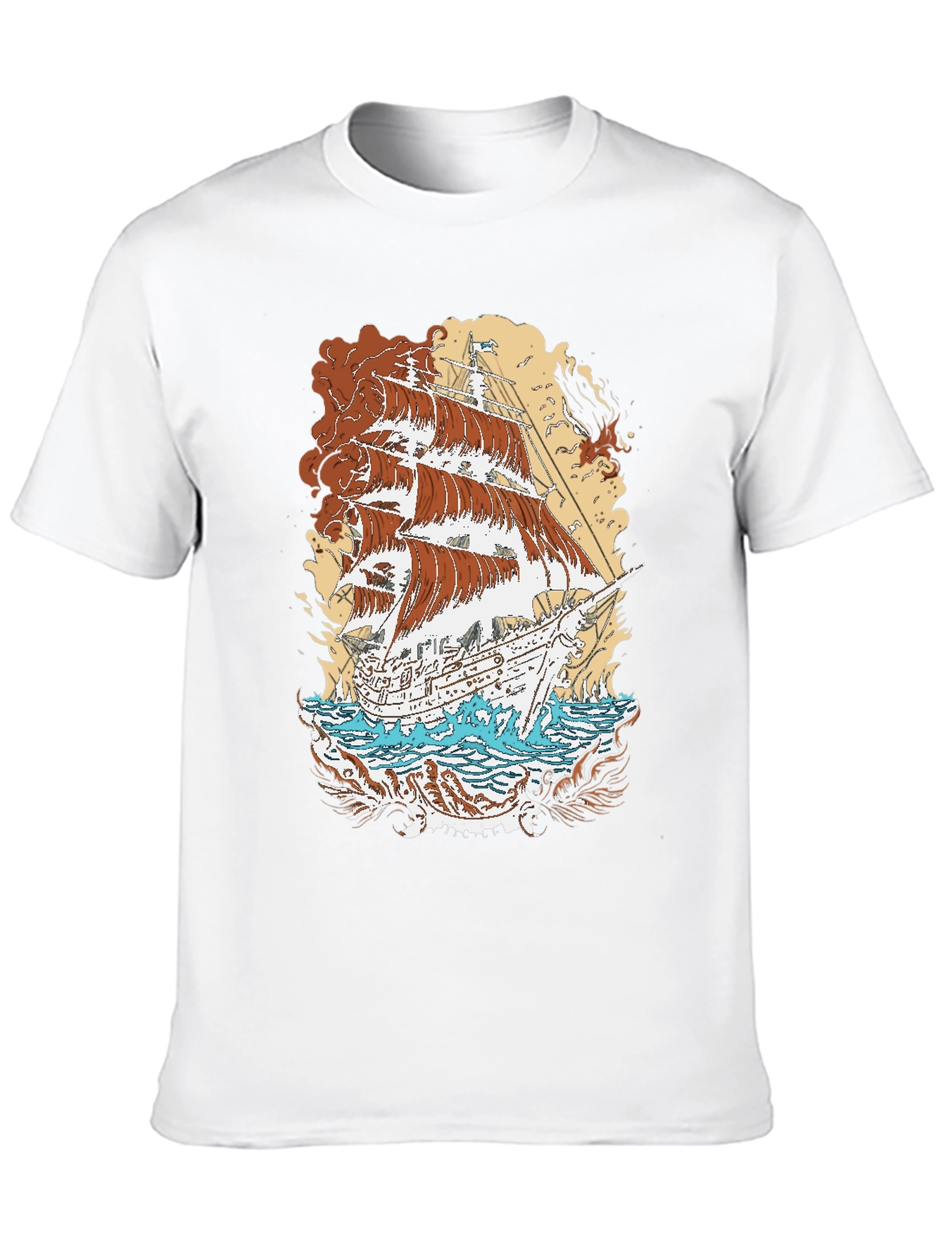 Vintage Ship Graphic T-Shirt