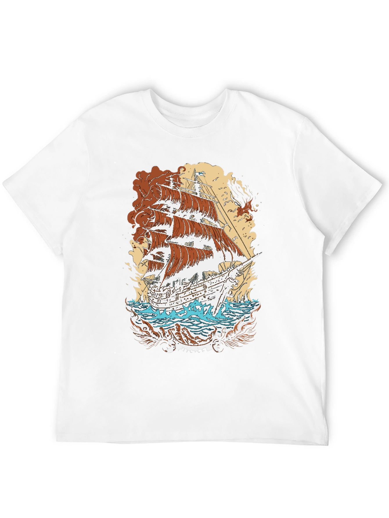 Vintage Ship Graphic T-Shirt