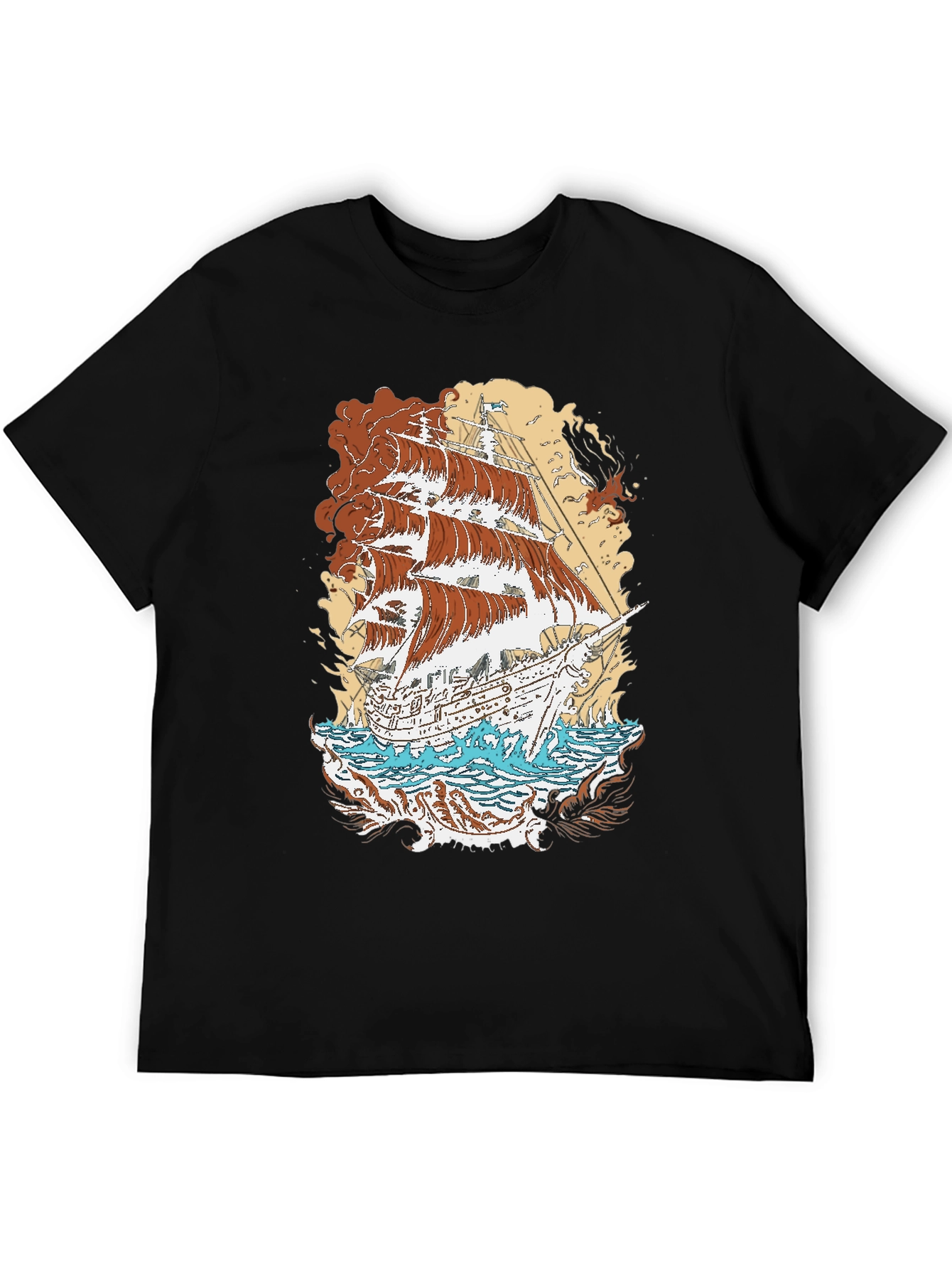 Vintage Ship Graphic T-Shirt