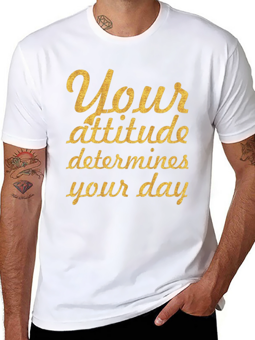 Attitude Quote Black Graphic T-Shirt