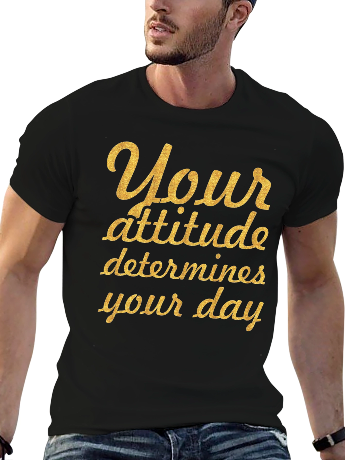 Attitude Quote Black Graphic T-Shirt
