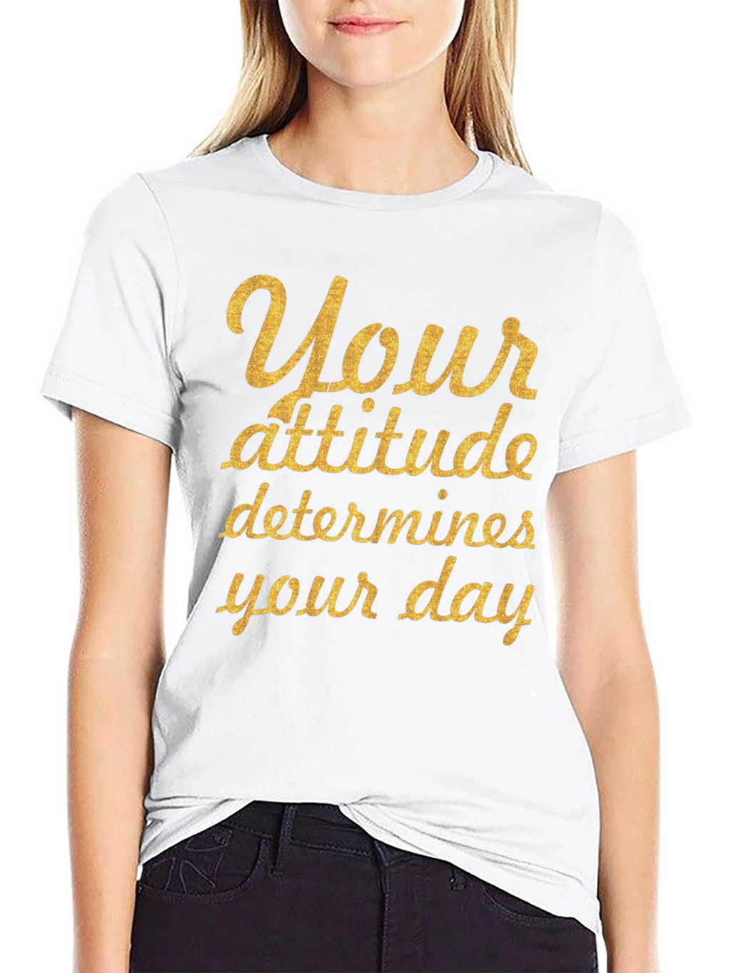 Attitude Quote Black Graphic T-Shirt