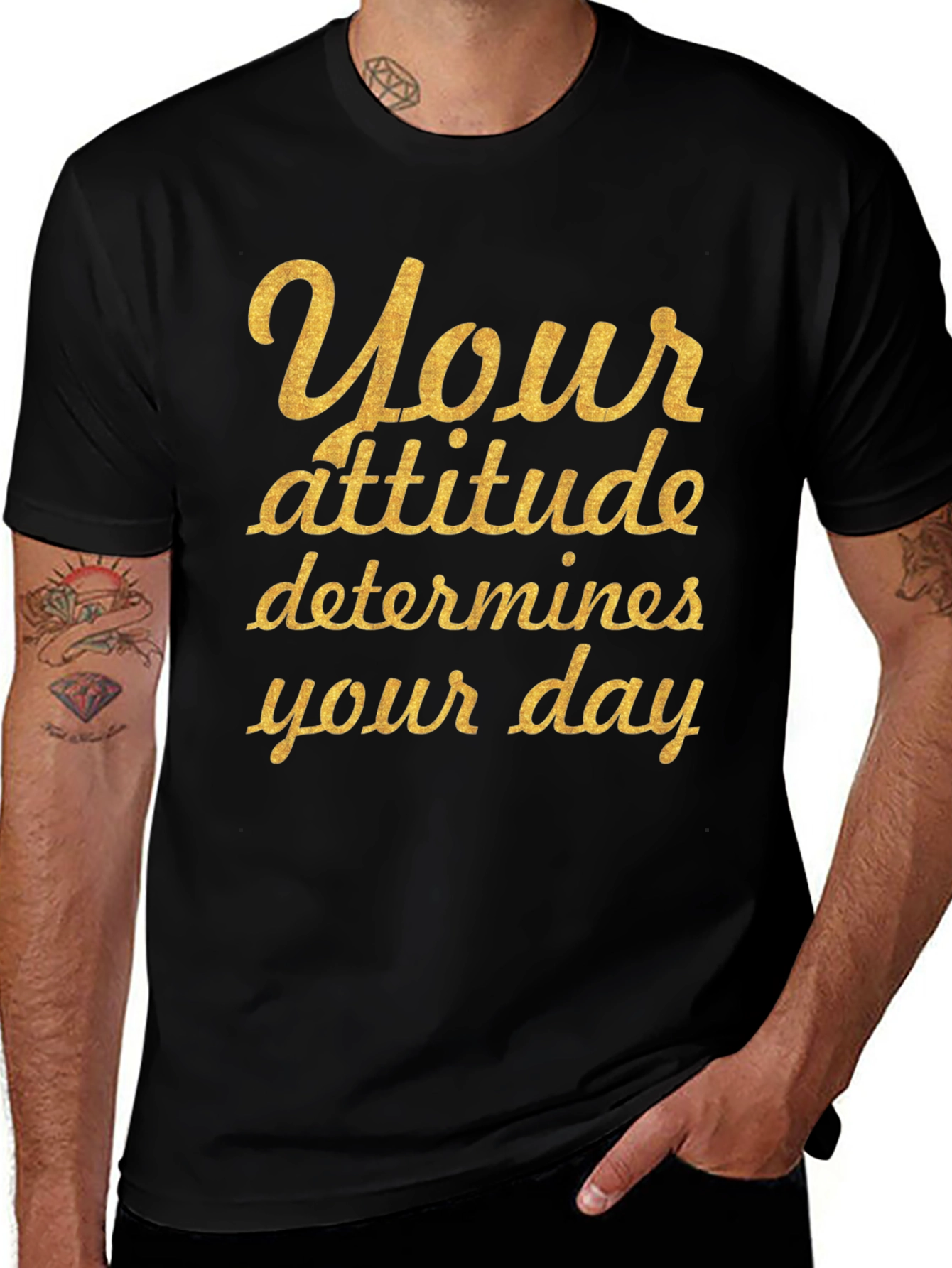 Attitude Quote Black Graphic T-Shirt