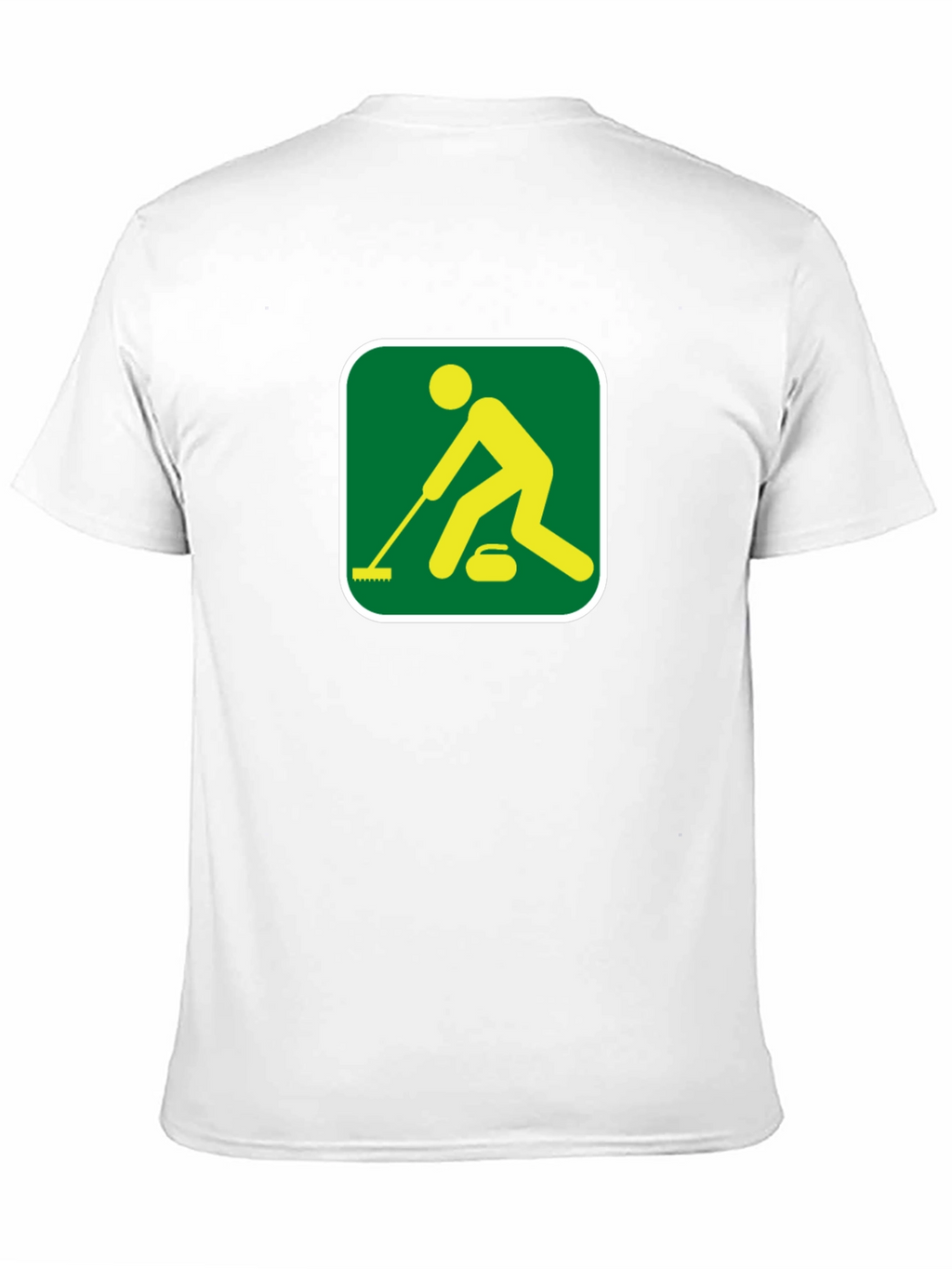 Curling Sport Graphic Tee - Black Cotton Shirt