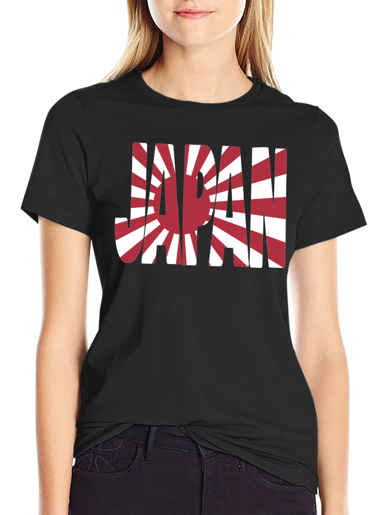 Japan Flag Graphic Tee - Rising Sun Design T-Shirt