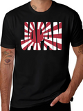 Japan Flag Graphic Tee - Rising Sun Design T-Shirt