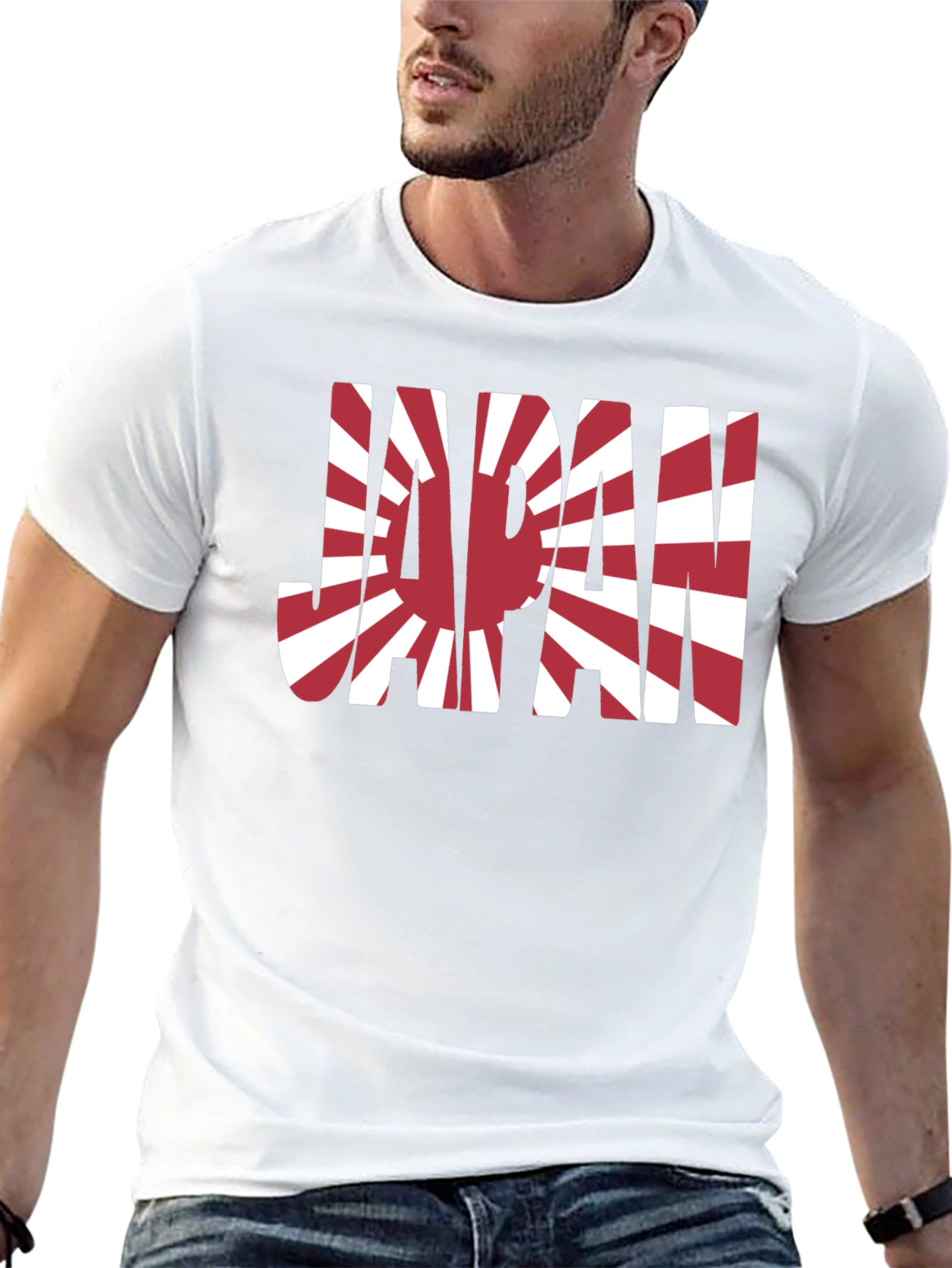 Japan Flag Graphic Tee - Rising Sun Design T-Shirt