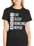 Eat Sleep Bowling Repeat T-Shirt