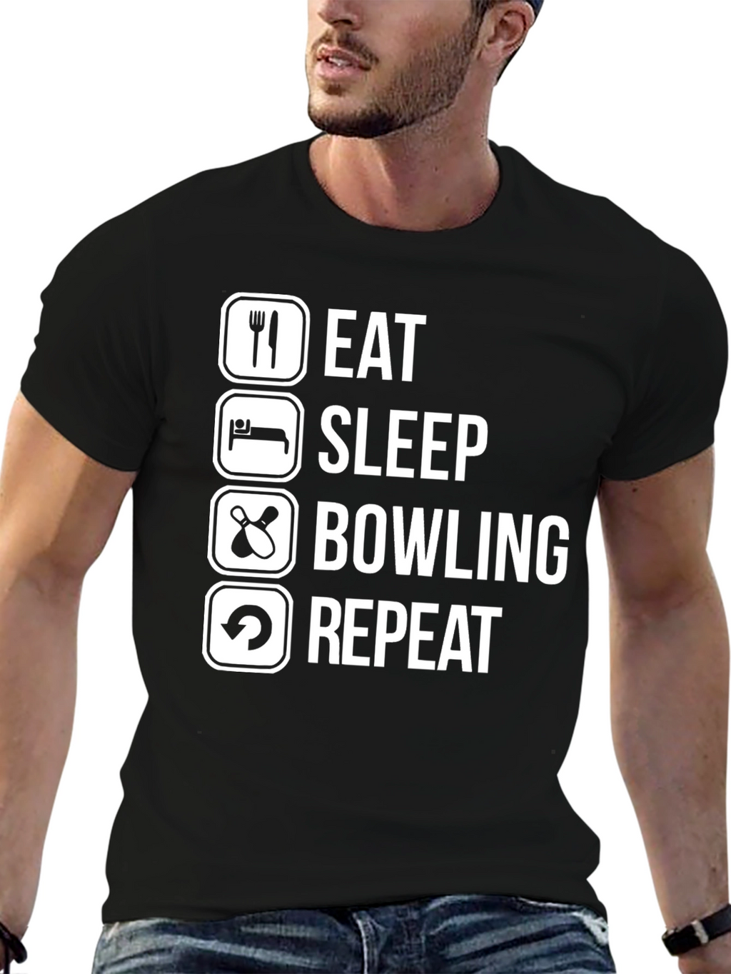 Eat Sleep Bowling Repeat T-Shirt