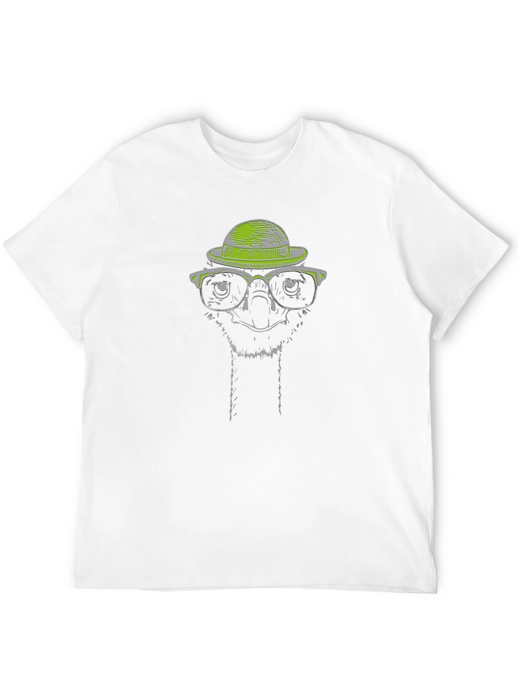 Cool Ostrich Graphic Tee - Quirky Animal Print