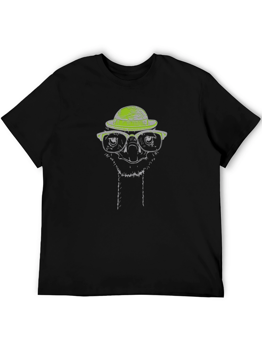 Cool Ostrich Graphic Tee - Quirky Animal Print