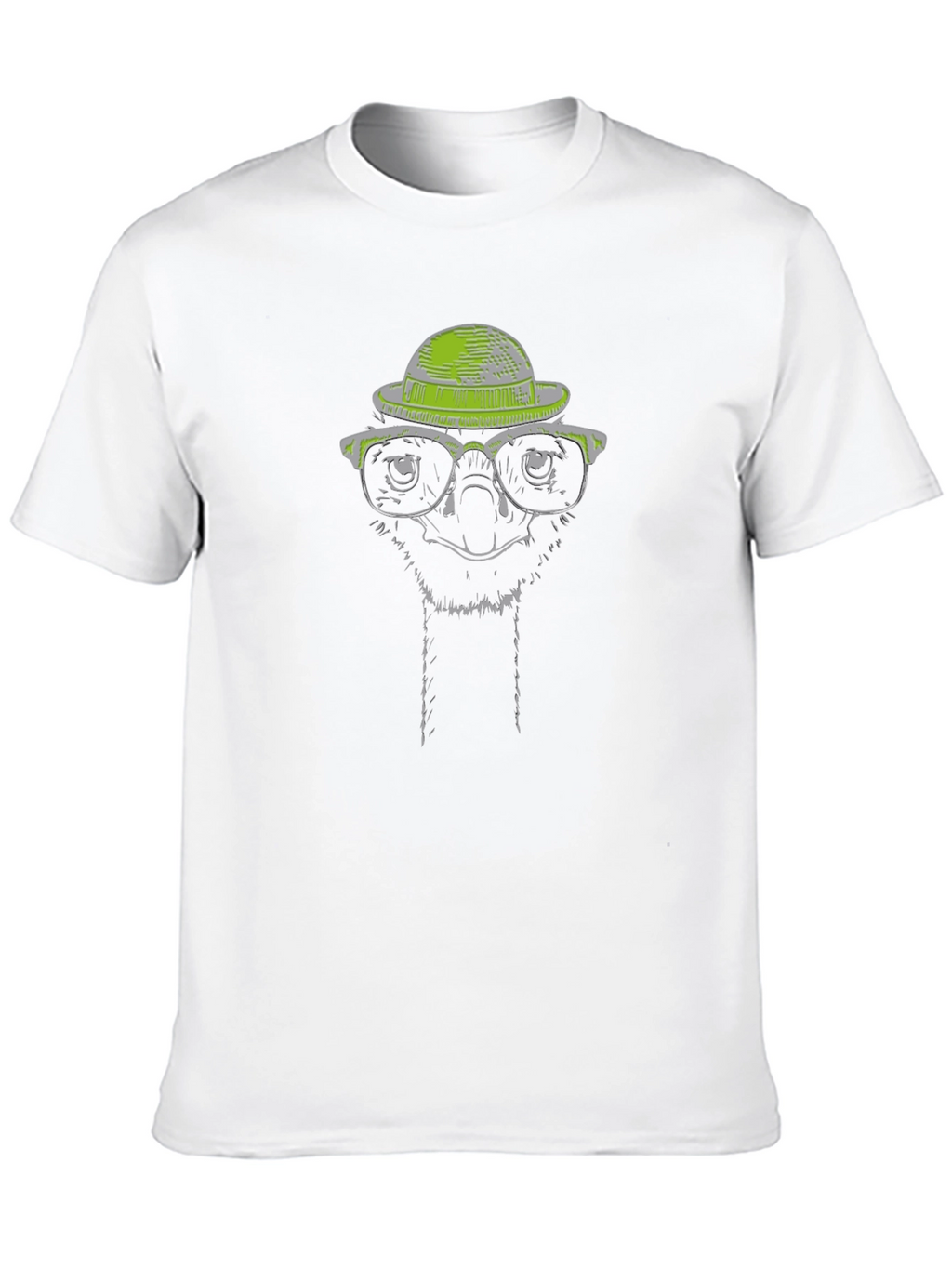 Cool Ostrich Graphic Tee - Quirky Animal Print