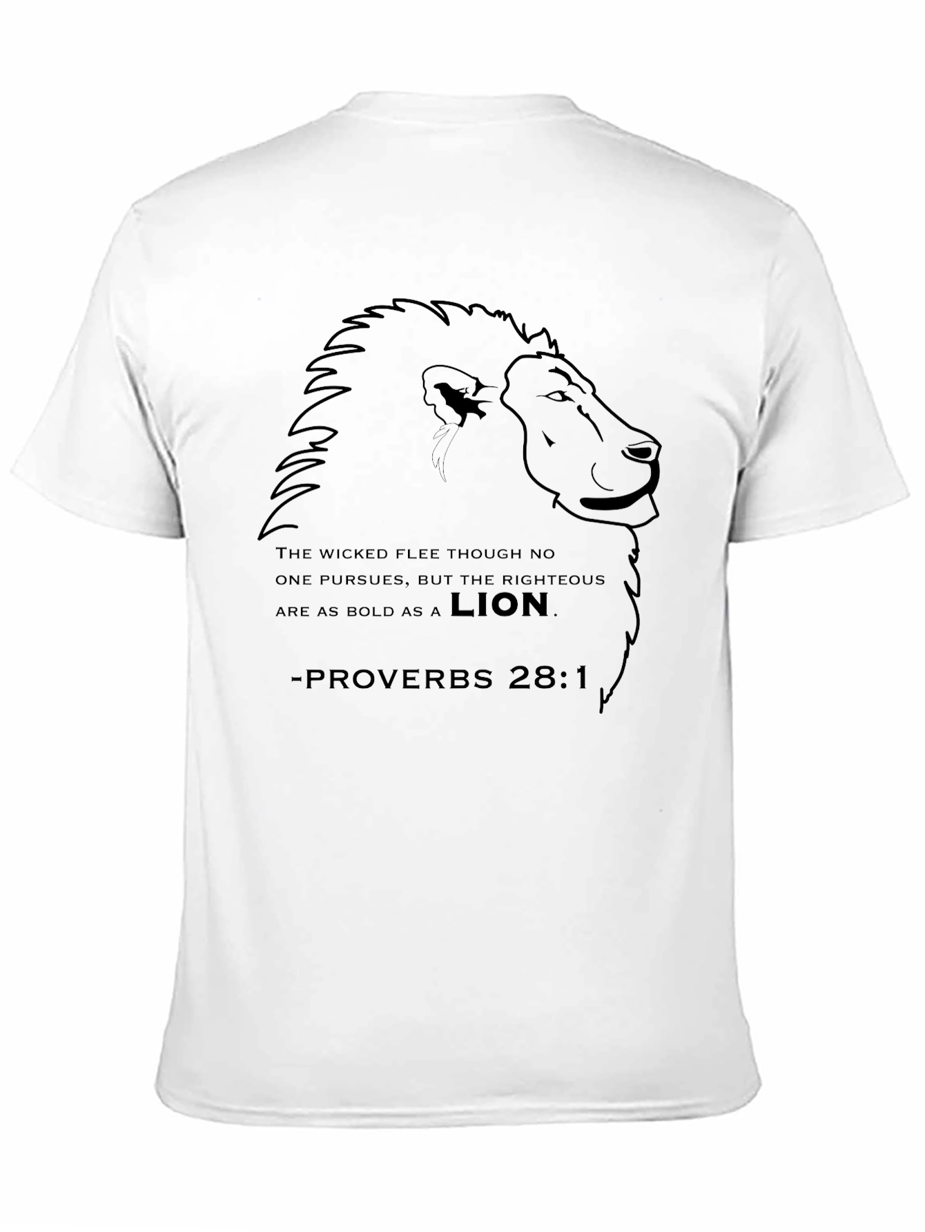 Lion Proverbs 28:1 Christian T-Shirt