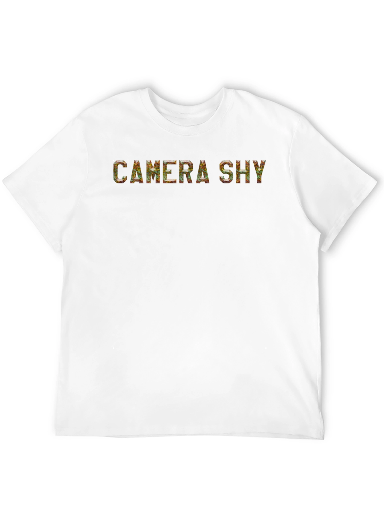 Camera Shy Graphic Print Mens T-Shirt