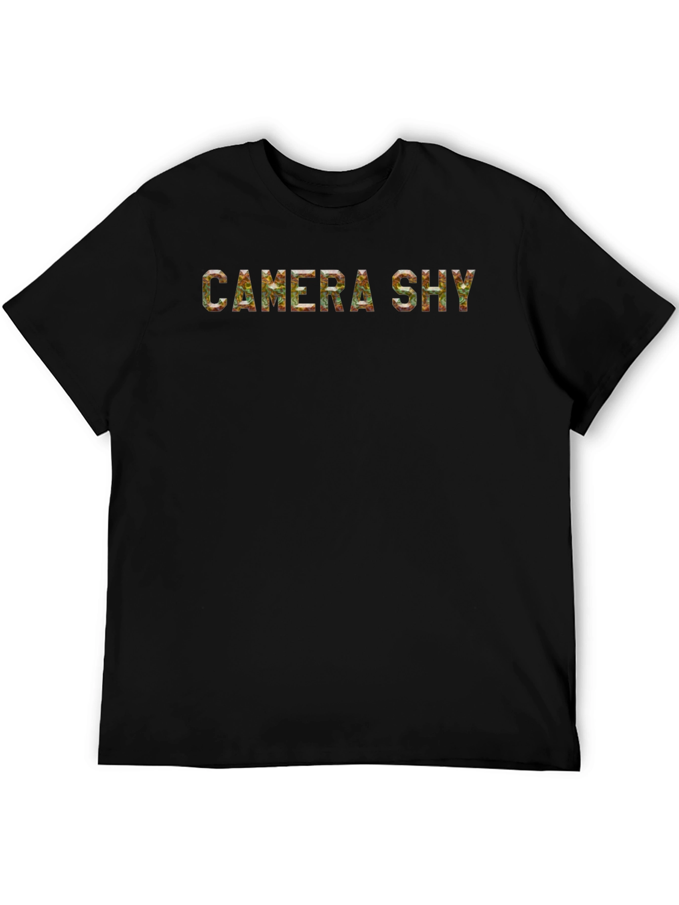 Camera Shy Graphic Print Mens T-Shirt