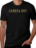 Camera Shy Graphic Print Mens T-Shirt