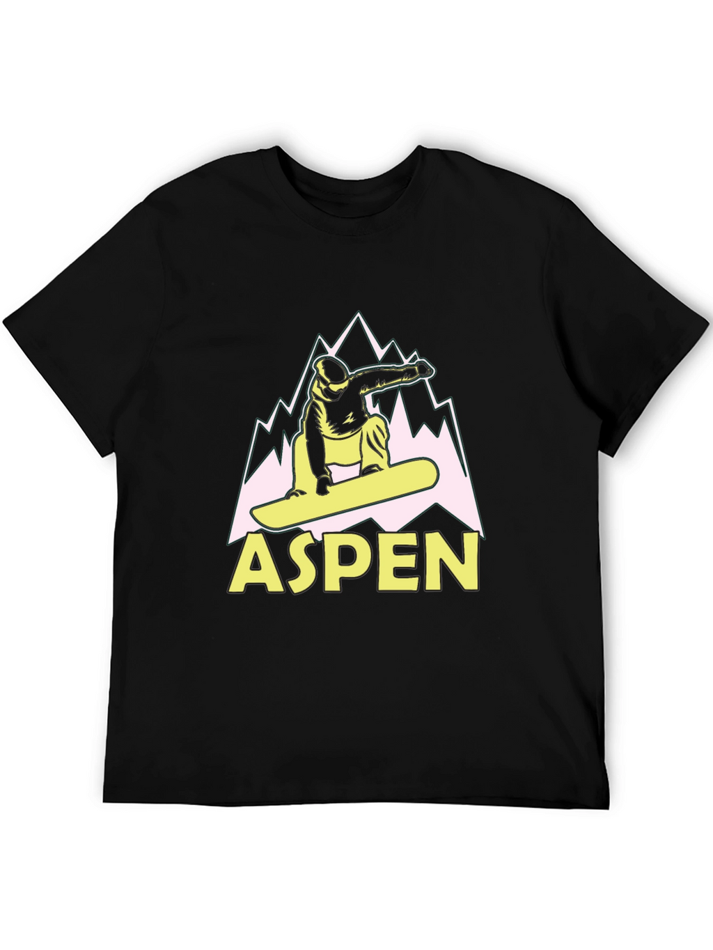 Aspen Snowboard T-Shirt Black