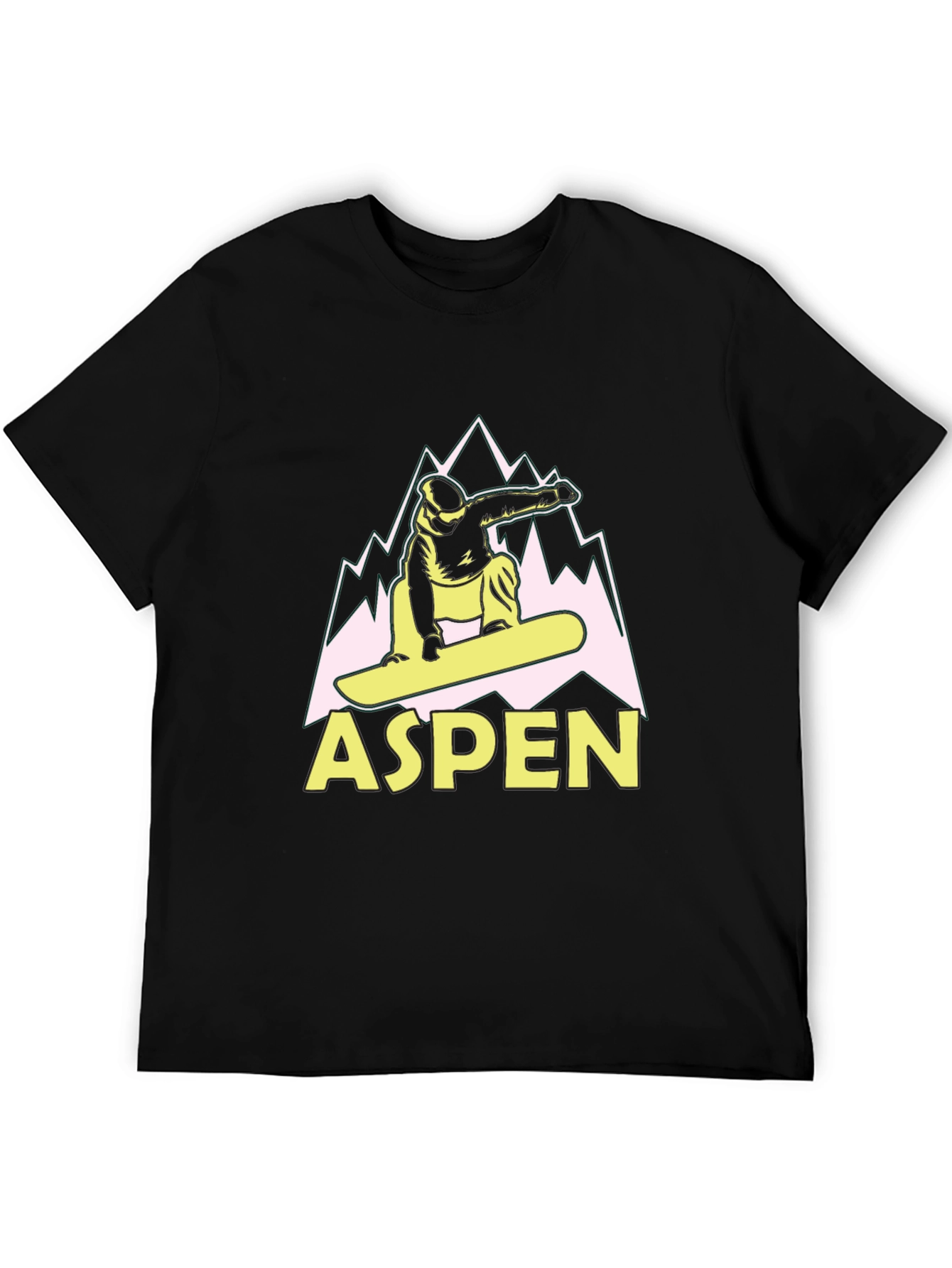 Aspen Snowboard T-Shirt Black