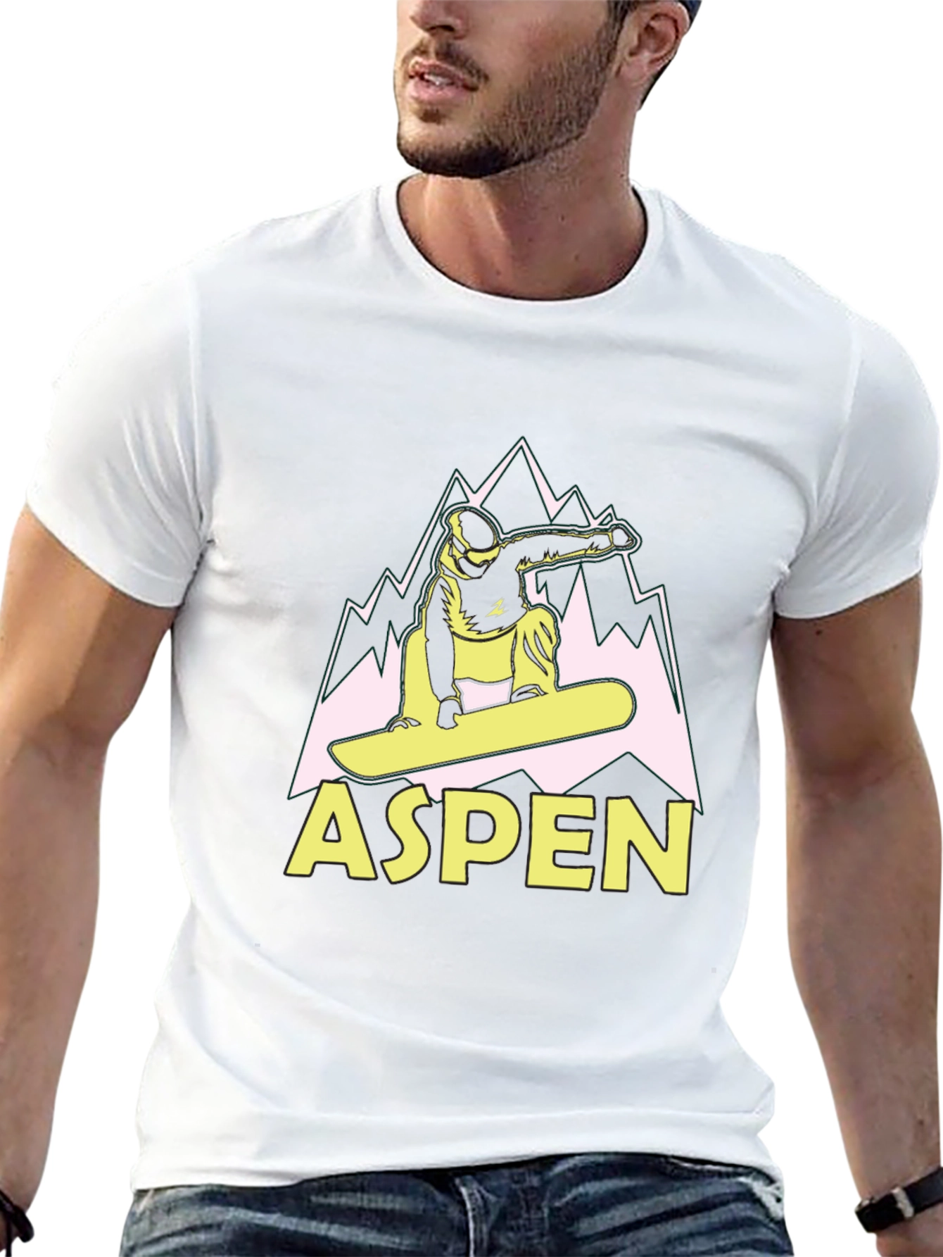Aspen Snowboard T-Shirt Black