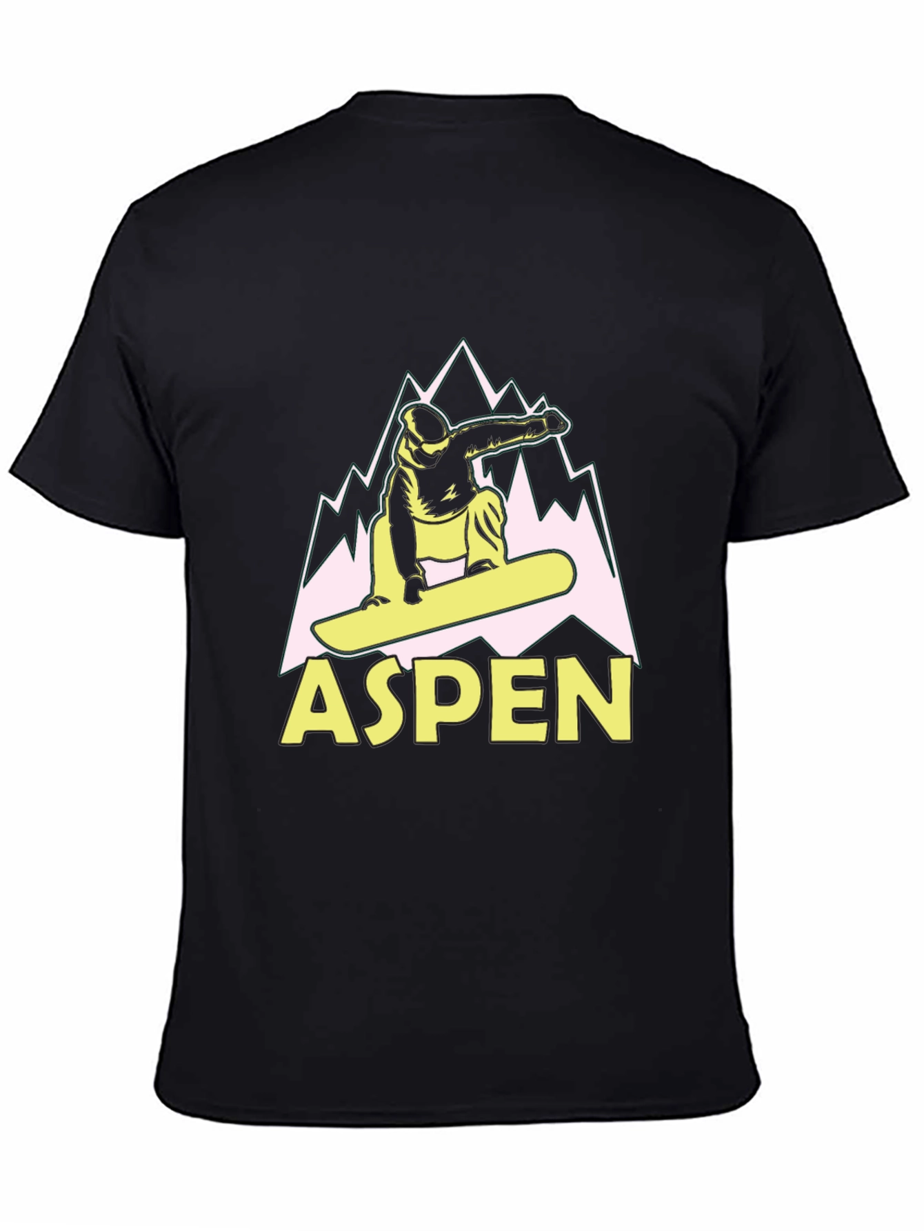 Aspen Snowboard T-Shirt Black