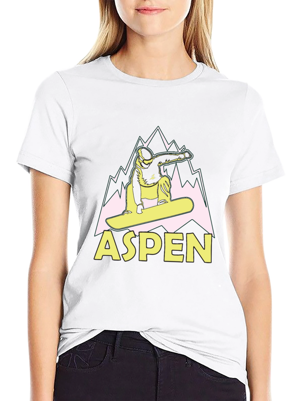Aspen Snowboard T-Shirt Black