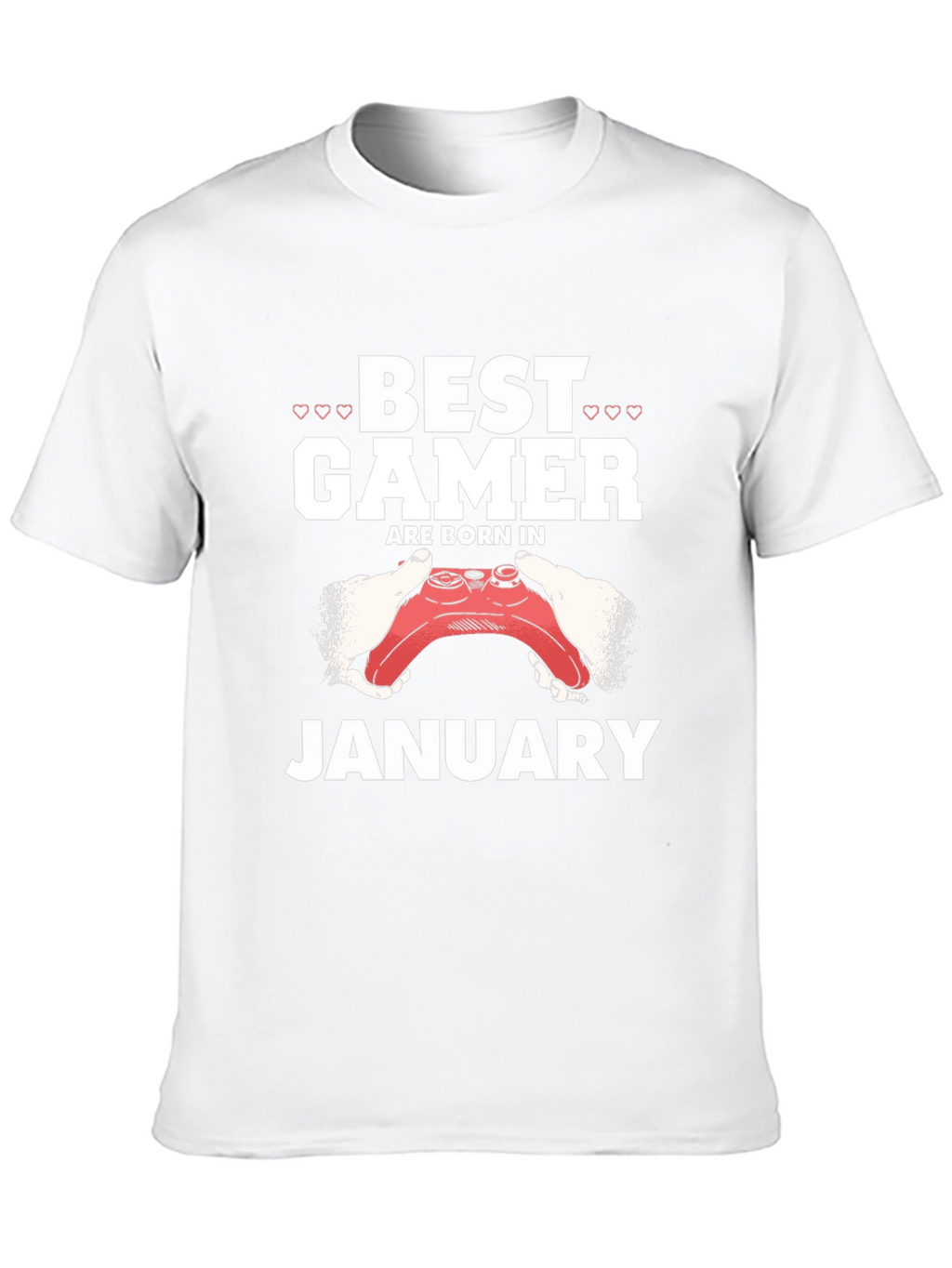 Best Gamer Born in January Black T-Shirt