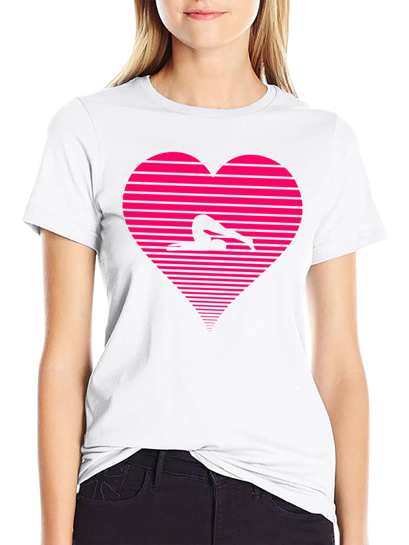 Yoga Heartbeat T-Shirt - Black