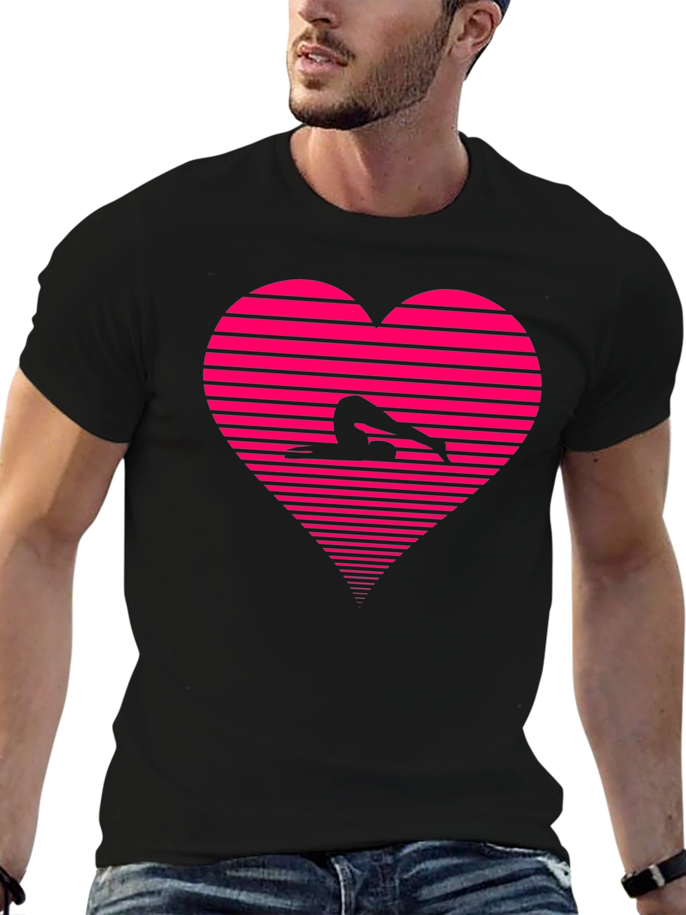 Yoga Heartbeat T-Shirt - Black