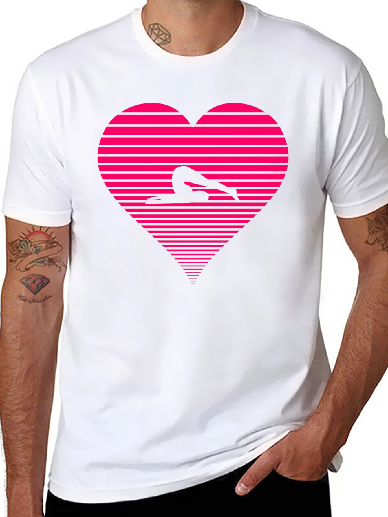 Yoga Heartbeat T-Shirt - Black