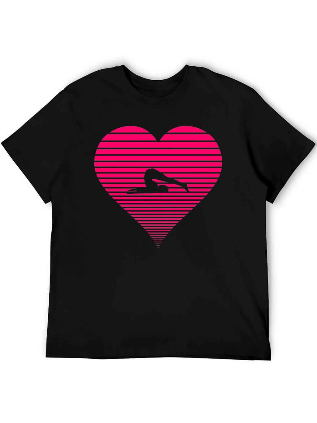 Yoga Heartbeat T-Shirt - Black