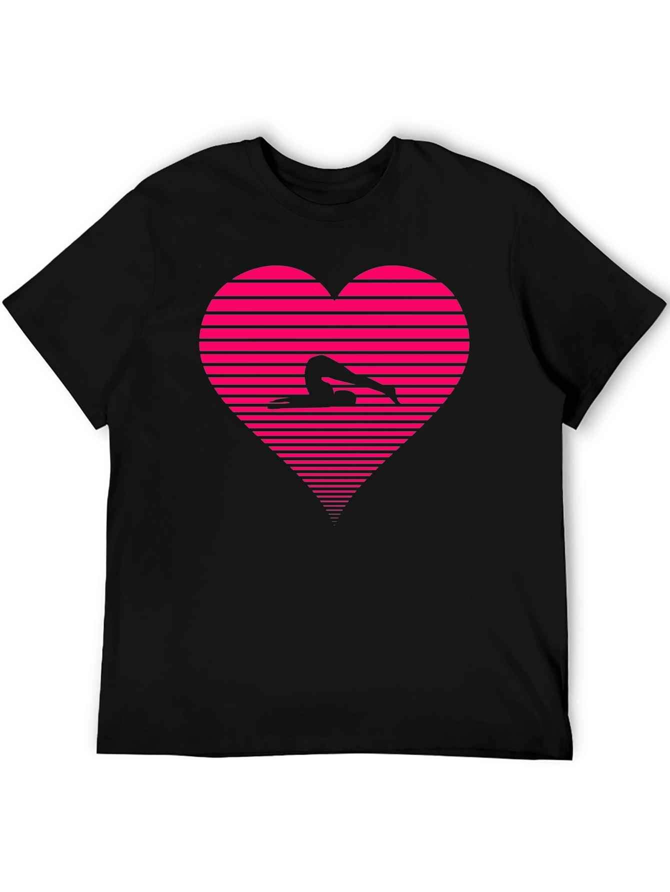 Yoga Heartbeat T-Shirt - Black