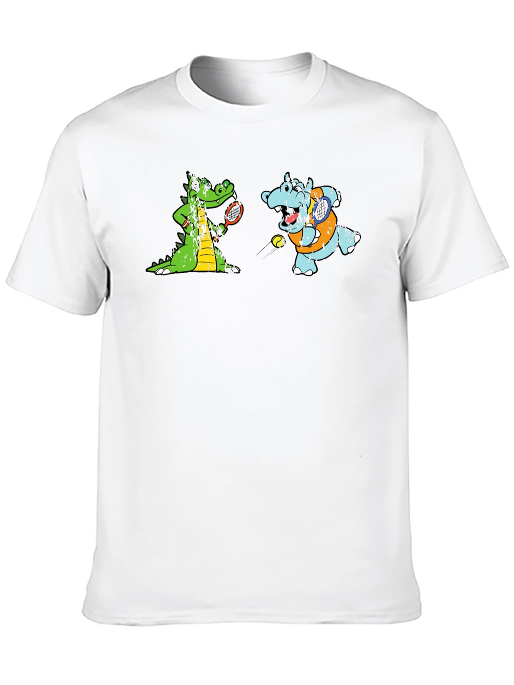 Cartoon Animal Tennis T-Shirt