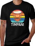 Timpani Drum Sunset Graphic Tee - Percussion Music Shirt