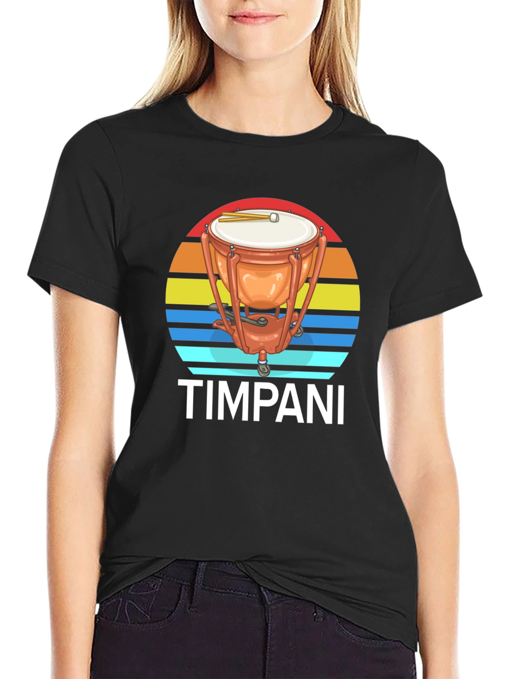 Timpani Drum Sunset Graphic Tee - Percussion Music Shirt