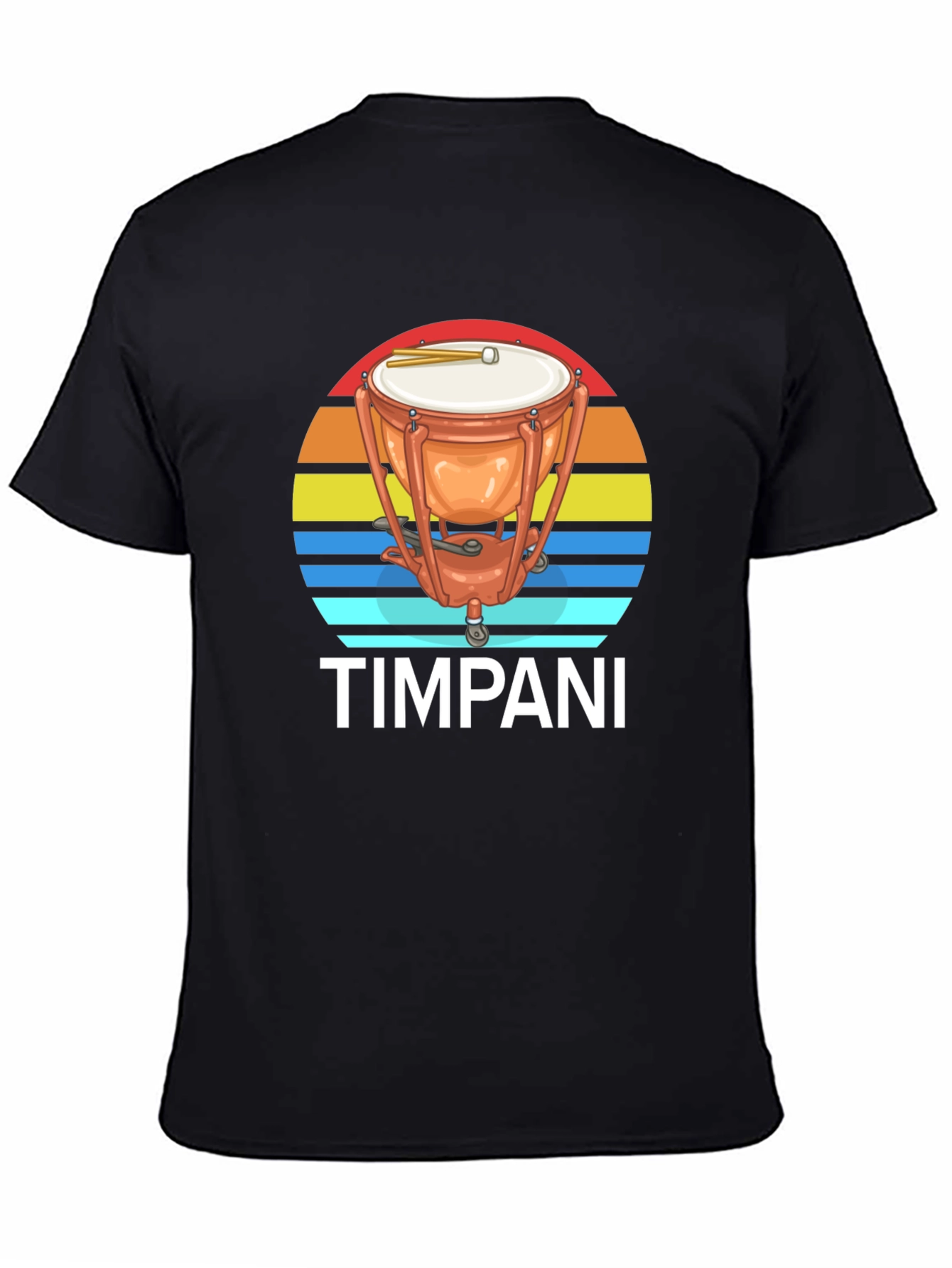 Timpani Drum Sunset Graphic Tee - Percussion Music Shirt
