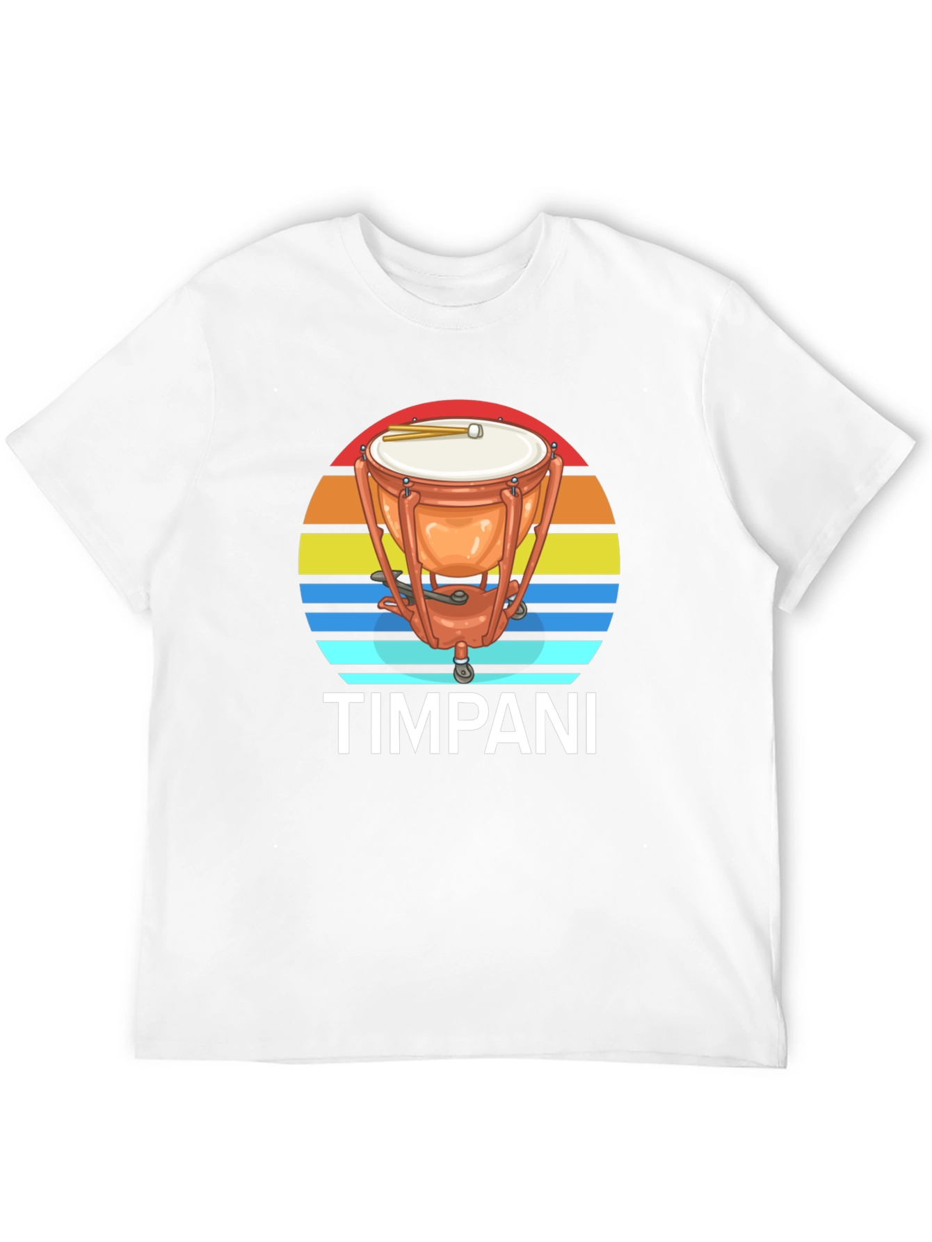 Timpani Drum Sunset Graphic Tee - Percussion Music Shirt