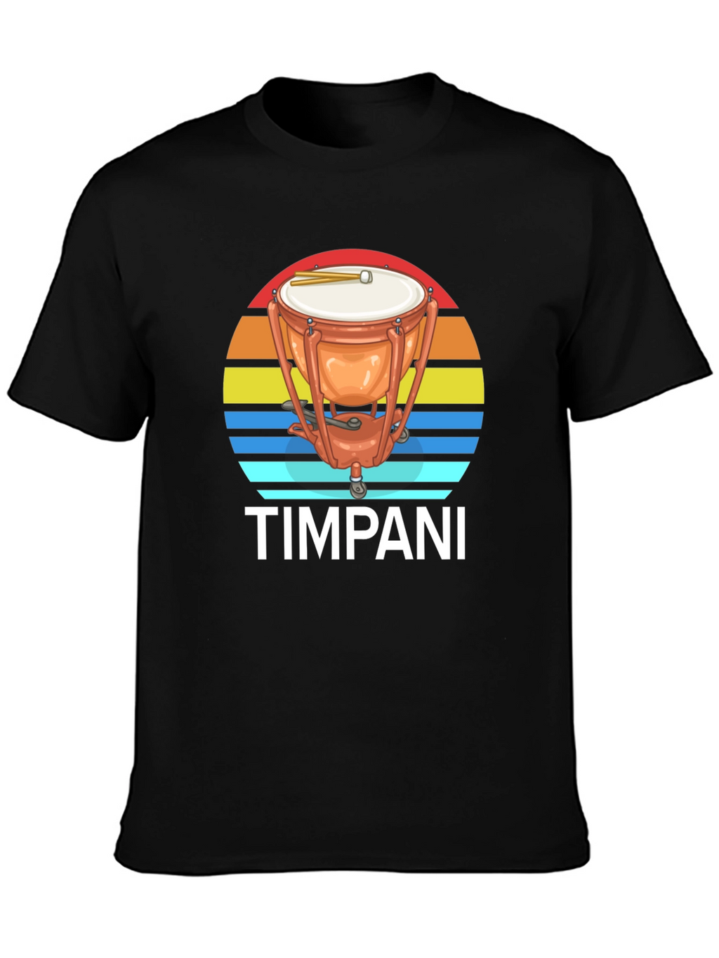 Timpani Drum Sunset Graphic Tee - Percussion Music Shirt