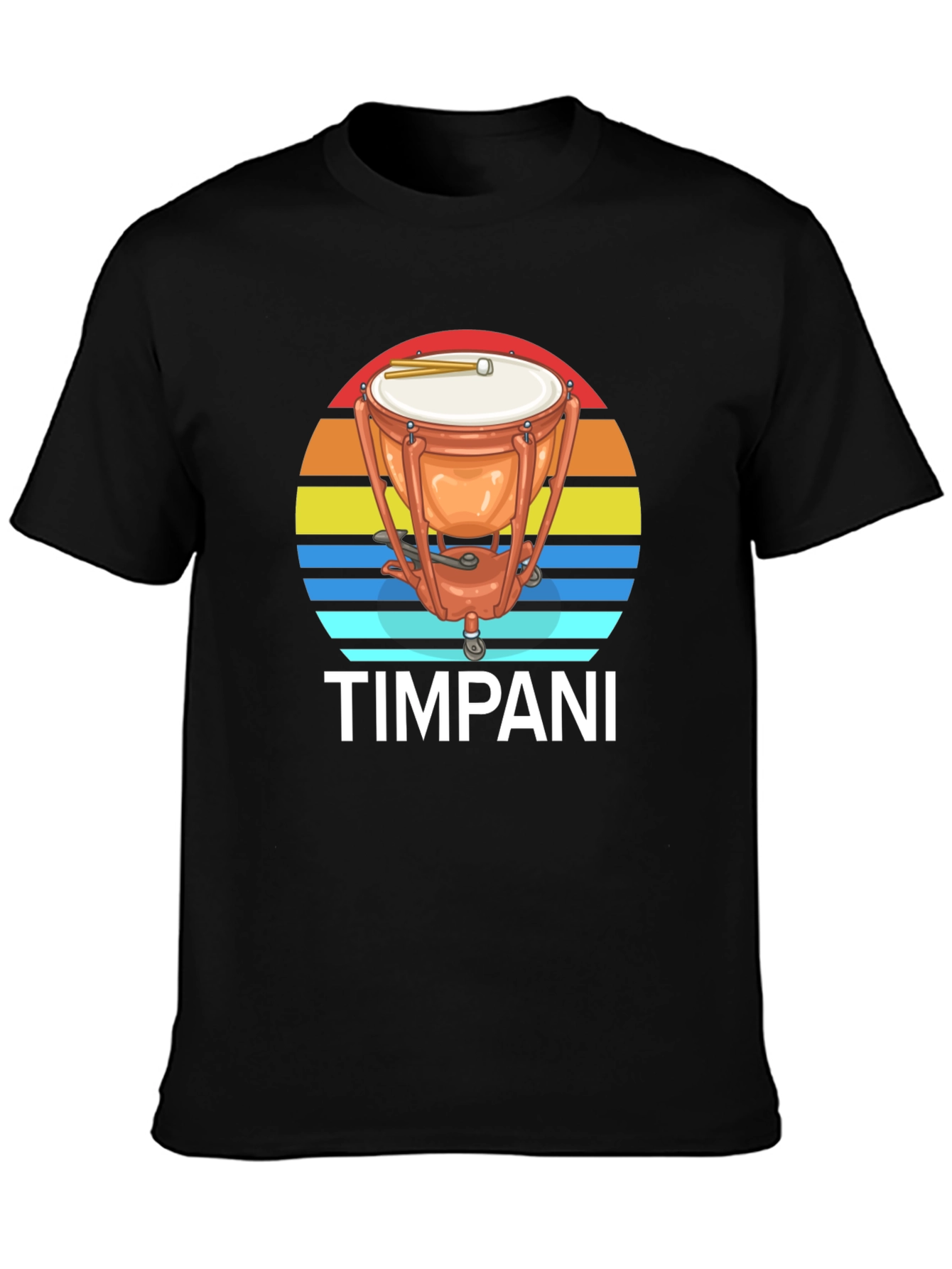Timpani Drum Sunset Graphic Tee - Percussion Music Shirt