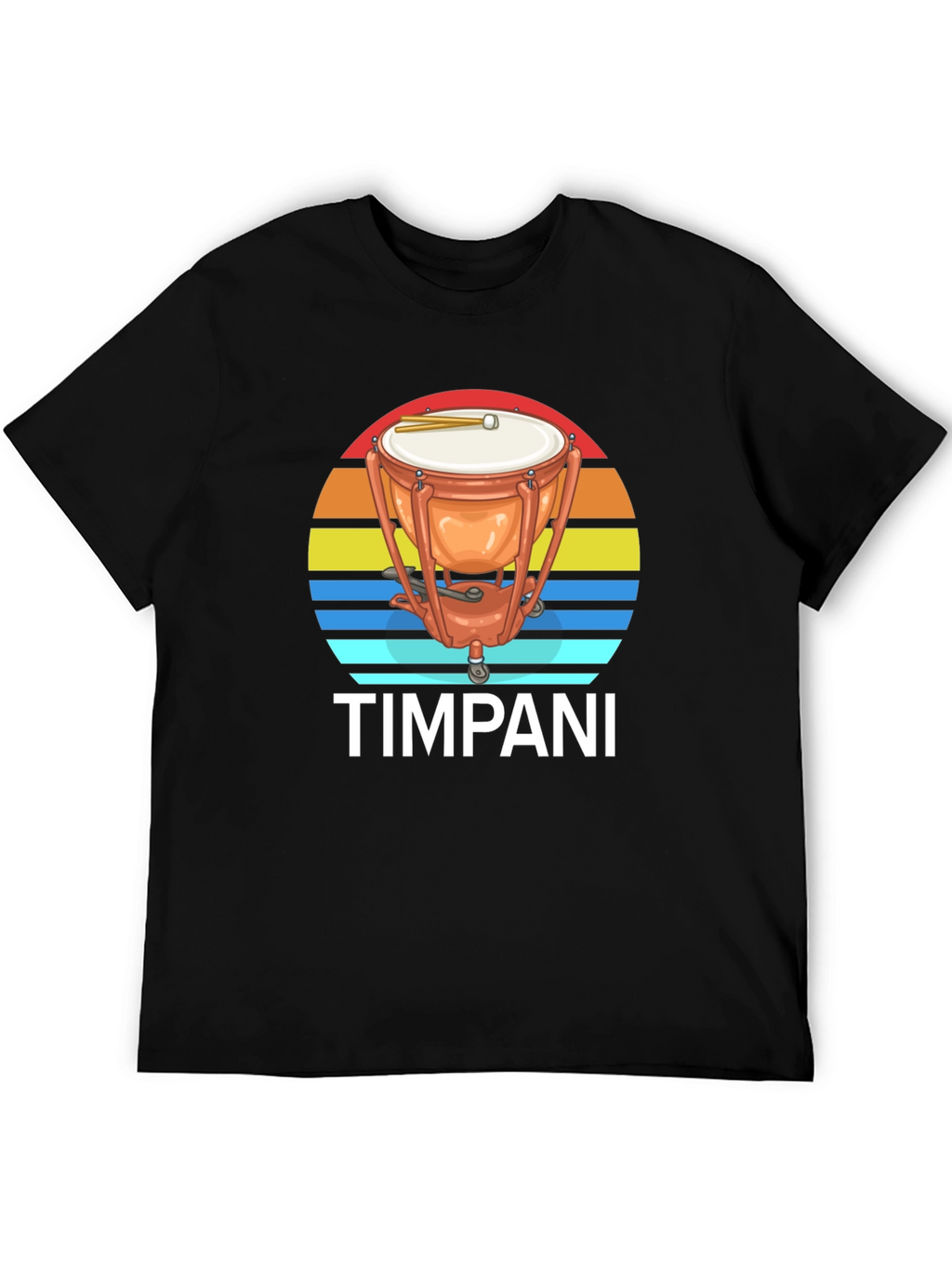Timpani Drum Sunset Graphic Tee - Percussion Music Shirt