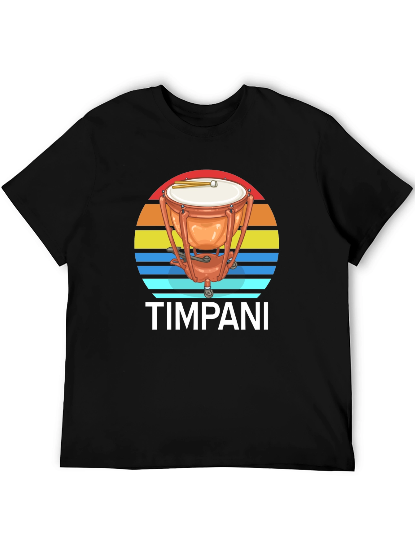 Timpani Drum Sunset Graphic Tee - Percussion Music Shirt