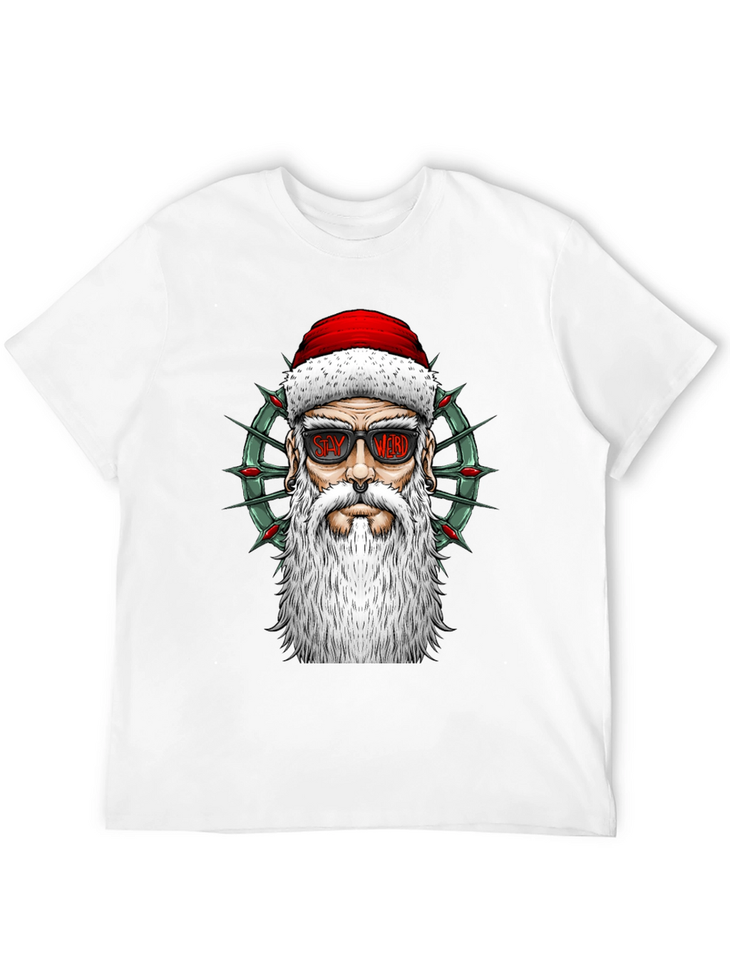 Stay Weird Santa Tee - Holiday Humor T-Shirt
