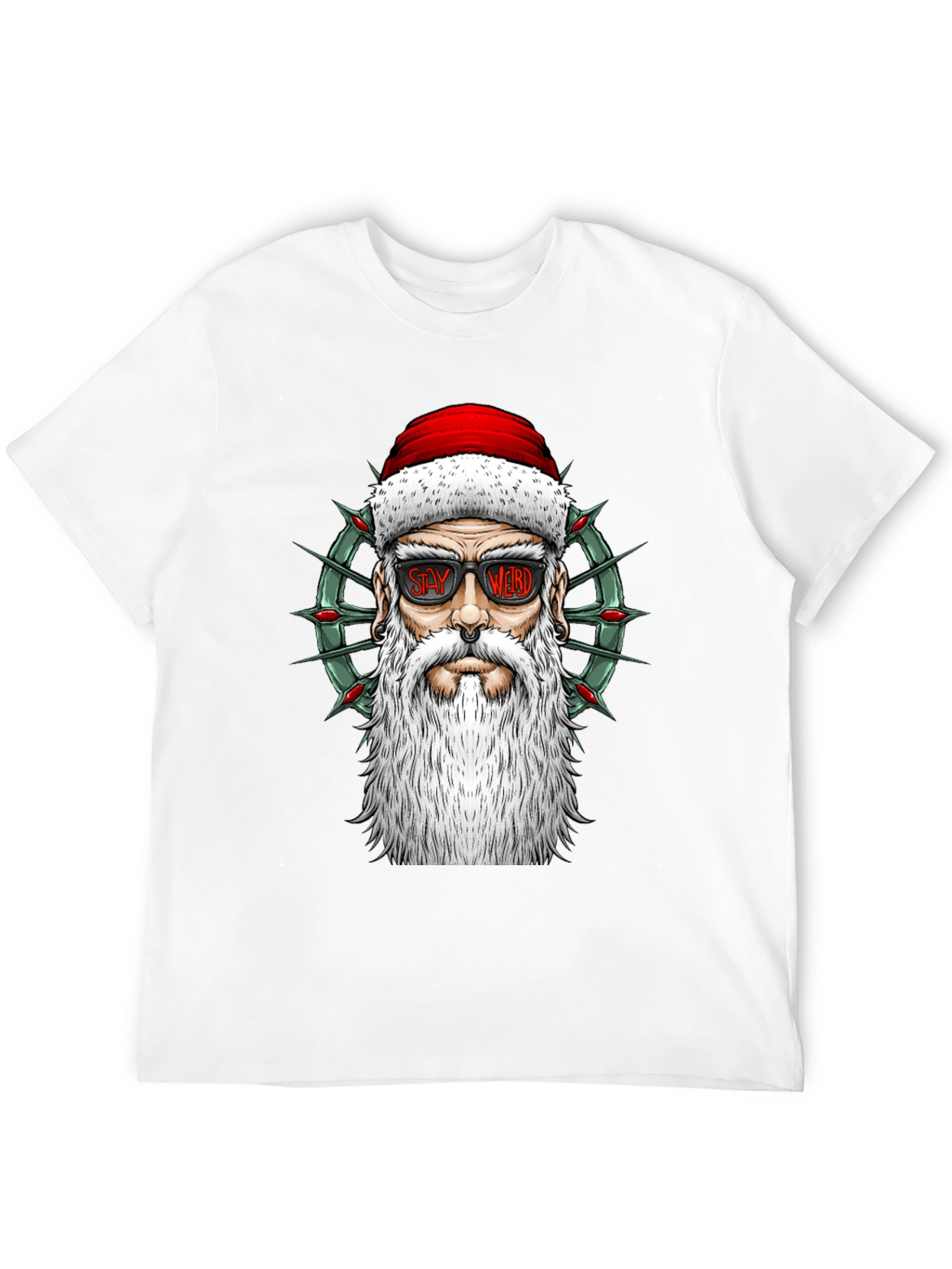 Stay Weird Santa Tee - Holiday Humor T-Shirt
